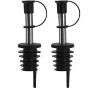 Checarzhn--No1-45372280 Becs Verseurs Eco-Pour 2 Pièces Avec Bouchon De Fermeture En Pe/Inox, Acier Inoxydable, Multicolore, 6,7 X 3,2 X 2,5 Cm