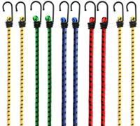 Checarzhn--No1-5 Pièces Tendeurs Élastiques Avec Crochets, Cordon Élastique Robuste, Sangles Élastiques Doubles Tressées Résistantes Aux Uv Pour Sécur R Les Bâches, Les Tentes À Bagages