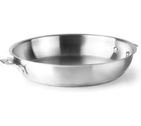 Checarzhn--No1-56732 - Corps De Poêle Combi, Acier Inoxydable 18/10, Finition Intérieure, Fond De Diffuseur De Chaleur Sandwich, 4 Litres, Empilable, Allant À Linduction, Four, Lavable Lave-Vaisselle