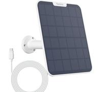 CHECARZHN--NO1-6W Panneau Solaire Blanc + Câble De 4M Pour Camera Surveillance Exterieure Sans Fil Sur Batterie, Argus 2E, Argus 3 Pro, Argus Eco, Argus Pt, Go Plus, Go Pt Plus, Duo 2, Duo 2 Lte