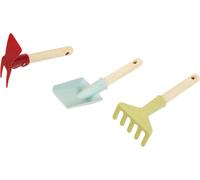 CHECARZHN--NO1-7681 Outils De Jardinage, Avec Pelle, Râteau Et Double Binette À Manche Court, Plastique Recyclé, Anti-Uv, Jouet Pour Enfants À Partir De 3 Ans