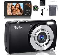 CHECARZHN--NO1-Appareil Photo Numérique Powerflex Compact, Appareil Photo 64Mp 5K Avec Double Caméra Zoom Numérique 5X Autofocus Digital Camera Avec Écran Tactile Noir, Appareil-Photo-Numérique-Digit