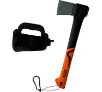 CHECARZHN--NO1-Axeplorer Hache Incassable 38Cm, Manche Ergonomique Antidérapant, Lame Acier Carbone, Etui De Transport Sécurité, Mousqueton, Corde. Hachette Bushcraft, Machette Camping, Axe Vanlife R