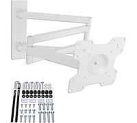 CHECARZHN--NO1-Axis Xl 108,5Cm Tv Support Mural Pivotant Inclinable, Jusqu'À 25 Kg, Vesa 200X200 Blanc