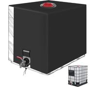 CHECARZHN--NO1-Bache Pour Cuve 1000L Ibc, Bâche De Protection Solaire, Avec Un Film Transparent Bache Cuve 1000L Anti Uv Noir Protection, Recuperateur D Eau De Pluie 1000 Litres - 120 X 100 X 116 Cm(