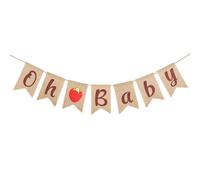 Checarzhn--No1-Bannière Oh Baby Avec Fra Pour Décorations De Baby Shower, Thème Fra Fournitures De Fête D'anniversaire Pour Enfants Banderole De Bienvenue Pour Bébé Accessoires Photo