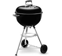 CHECARZHN--NO1-Bar-B-Kettle Barbecue Au Charbon De Bois, Surface De Cuisson Ø 47Cm, Barbecue Avec Couvercle Et Cuve En Acier Emaillé, Trépied Et Roues, Grille Chromée - Noir (1231004)