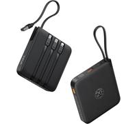 Checarzhn--No1-Batterie Externe 20000mah Avec 4 Câbles Intégrés Mini Power Bank Usb C 22.5w Charge Rapide Batterie Portable Avec Affichage Led Pour Iphone Huawei Xiaomi