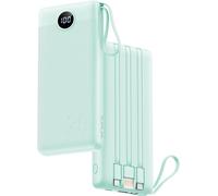Checarzhn--No1-Batterie Externe 20000mah Power Bank Usb C 20w Avec Câbles Et Led Display Batterie Portable 4 Sorties Compatible Avec Iphone, Huawei, Samsung Téléphone Tablet (Vert)