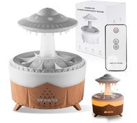 Checarzhn--No1-Bois Diffuseur D'huile Essentielle 500ml,Humidificateur D'air,Rain Cloud Humidificateur D'air Avec 7 Couleurs De Lumière,Diffuseur D'arômes Pour Chambre Pour Maison,Bureau,Chambre