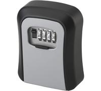 CHECARZHN--NO1-Boîte À Clé Murale À Code 4 Chiffres Noire 94 X 115 X 40 Mm À Fixer Sur Mur - Corps Alliage Moulé - Combinaison Modifiable Avec Mécanisme 4 Viroles - Joint D'Étanchéité -