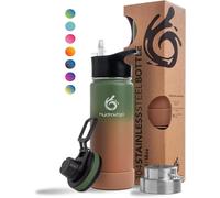 Checarzhn--No1-Bouteille En Acier Inoxydable ¿ Bouteille Isotherme Sans Bpa Pour Enfants, École, Sport & Extérieur ¿ Garde Les Boissons C S À 12h Et Froides À 24h ¿ Inclus 3 Couvercles ¿ 530ml (Fores