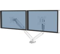 CHECARZHN--NO1-Bras Porte Écrans Platinum Double Horizontal Pour 2 Moniteurs Jusqu'À 32"", Hauteur Ajustable, Norme Vesa, 2 Ports Usb, Blanc, 8056301