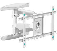 CHECARZHN--NO1-Bras Tv Mural Articulé Blanc 40"" - 75"" Tv Ecran, Accroche Television Mural De 45,5 Kg - Support Tv Mural Orientable Vesa 200X100-600X400/Fixation Tele Murale Inclinable Pivotant M6L-W