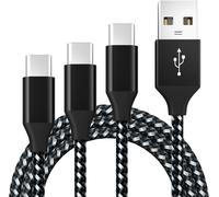 Checarzhn--No1-Câble Chargeur Usb C [2m/Lot De 3], Usb 2.0 Type C Charge Rapide 3a Tressé Usb A Vers Usb C 480mbps Transfert De Données, Compatible Avec Samsung Galaxy S22 Xperia Huawei Pixel Htc Xiao