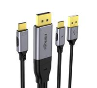 CHECARZHN--NO1-Câble Displayport Vers Usb C 4K 60 Hz, Source Displayport Unidirectionnelle De 2 M Vers Usb-C Pour Moniteur Portable Tactile, Nreal Air/Xreal Air, Moniteur Usb-C, Projecteur, Etc.