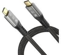 CHECARZHN--NO1-Câble Usb 4 8K 5K M/M Usb-C Compatible Avec Thunderbolt 4 8K@30Hz 5K/4K 60Hz Vidéo 40Gbps Taux De Transmission De Données 20V 5A 100W Power Delivery 3 En 1 Câble Ssd Externe Egpu 1,8 M