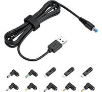 CHECARZHN--NO1-Câble Usb Vers Dc D'Alimentation 5V Connecteur 5.5*2.1Mm Avec 10 Convertisseurs 2,5*0,7/3,5*1,35/3,0*1.1/4,0*1,7/5,5*2,5/Type-C/Micro Usb/Mini Usb Pour Routeur,Tablette,Appareil Photo,L