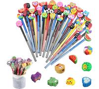 Checarzhn--No1-Cadeaux De Retour Pour Les Jeunes - 'anniversaire Des Enfants', Lot De 36 Crayons Avec Gommes Animales Pour Cadeau De Fête D'anniversaire Et Plus