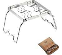 Checarzhn--No1-Campingmoon Ms-1001 Barbecue De Camping Pliable Portable En Acier Inoxydable 304 (17,8 Cm De Long)