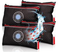 Checarzhn--No1-Car Dehumidifier Bag 4x 350g Absorbs Moisture, Damp, & Condensation On Windscreens & Car Interior 100% Leakproof Reusable Dehumidifier Dashboard Dehumidifier & Car Condensation
