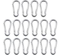 Checarzhn--No1-Carabiner En Métal En 16 Parties Pour La Durabilité, Boucle De Connexion Argentée Multifonctionnelle Pour Les Crochets De Sac À Dos Extérieur Réutilisables À L'extérieur.
