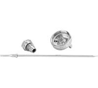 Checarzhn--No1-Carnaval Commerçant Finition Pulvérisateur De Peinture Hvlp, 3 Pièces En Acier Inoxydable Buse À Buse Aiguille Pointe Accessoire Alimentation Adaptée Pour W-101 Pistolet De