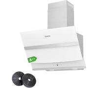 CHECARZHN--NO1-Cbcw6736N Hotte Aspirante Inclinée 60Cm 750 M³/H - Hotte Tactile Class A - Filtre À Charbon Inclus - 3 Vitesses DÉvacuation- Recyclage - Led Lampe - Blanc