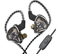 CHECARZHN--NO1-Ccz Warriors Nex 3Ba 1Dd Écouteurs Intra-Auriculaires Iem Dans Moniteurs D'Oreille Avec Design Amovible 2 Broches 4N Câble Ofc Pour Musicien De Scène (Argent, Avec Microphone)