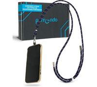 Checarzhn--No1-Chaîne Pour Téléphone Portable - Pratique Chaîne Pour Téléphone Portable À Porter Autour Du Cou - Bande Pour Smartphone - Chaîne Universelle Cordon Pour Téléphone Portable - Bleu-Rouge