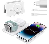 Checarzhn--No1-Chargeur À Induction Pour Iphone, Chargeur Sans Fil Apple 3-En-1 À Induction, Station De Charge Pliable Pour Iphone 16/15/14/13/12 Pro /Plus, Apple Watch, Airpods 4/3/2/Pro