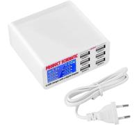 Checarzhn--No1-Chargeur Usb Multi-Pr S De Charge, Station De Charge Usb Multi-Chargeur, Chargeur Usb Rapide 6 Ports 6 A, Avec Écran Lcd 3,5 A Pour Téléphones Portables, Téléphones, Tablettes