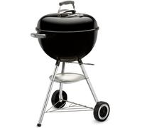CHECARZHN--NO1-Classic Kettle Barbecue Au Charbon De Bois, Surface De Cuisson Ø 47Cm, Barbecue Avec Couvercle Et Cuve En Acier Emaillé, Thermomètre Intégré Au Couvercle, Trépied Et Roues - Noir (1241