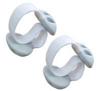 CHECARZHN--NO1-Clips De Chute De Câble De Bureau Organisateur De Silicone Lesté, Petit Fixateur De Ligne Rangement De Table Support De Fil Pince De Gestion De Cordon Non Adhésif (Blanc 2 Pièces)
