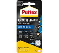 CHECARZHN--NO1-Colle Instantanée Ultra Gel Mini Trio, Colle Extra Forte & Flexible En 3 Tubes, Colle Instantanée En Gel Pour P. Ex. Caoutchouc, Cuir, Bois, 3X Tube De 1 G