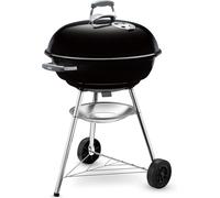 CHECARZHN--NO1-Compact Kettle Barbecue Au Charbon De Bois, Surface De Cuisson Ø 57Cm, Barbecue Avec Couvercle Et Cuve En Acier Emaillé, Trépied Et Roues, Grille Chromée - Noir (1321004)