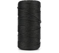 Checarzhn--No1-Corde En Nylon 2mm, 130 Mètres Nylon Perles Fil Ficelle, 36 Plis Fil De Nylon Noir, Pour Jardinage, Bricolage, Emballage Cadeau