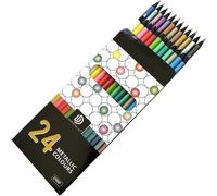 Checarzhn--No1-Crayons De Couleur Métallisés¿ Pour Coloriages, Dessins Et Faire Des Cartes De V?Ux¿24 Stöcke¿
