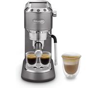 CHECARZHN--NO1-Dedica Arte Ec 885.¿Gy Machine À Expresso Avec Buse Mylatterart En Mousse De Lait, Design Compact, 15 Cm De Large, Réservoir D'Eau De 1 Litre, Coussinets E.S.E Gris