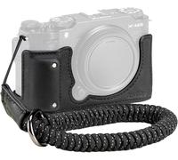 Checarzhn--No1-Demi-Étui En Cuir X-M5 Pour X-M5, Comprenant Un Demi-Étui, Une Dragonne, Matériau En Cuir Véritable, Portable Et Protecteur (Noir) - 4879