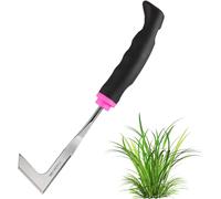 CHECARZHN--NO1-Désherbeur Manuel En Acier Inoxydable, Grattoir De Jardin Avec Manche Ergonomique, Outils De Désherbage, Couteau De Désherbage Pour Enlever La Mousse & Les Mauva s- Rose Rouge