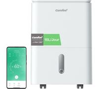 CHECARZHN--NO1-Déshumidificateur 2-En-1,Elimine L'Humidité Jusqu'À 16L-Jour, Purification D'Air Avec Ion ur, 4 Modes, Fonction Air Swing, Contrôle App, Idéal Pour Pièces De 29-44¿, Easy Dry 16