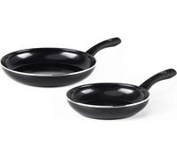 Checarzhn--No1-Diamond Ensemble De Poêles À Frire Antiadhésives En Céramique Saine De 20cm & 28cm, Cadeau Fête Des Mères, Sans Pfas, Induction, Peut Aller Au Four Jusqu'à 160¿C, Lave-Vaisselle, Noir