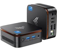 CHECARZHN--NO1-E1 Mini Pc Intel Twin Lake N150(Refreshed N100) 16Go De Ram 1To De Ssd M.2, Mini Ordinateur De Bureau 4K@60Hz Uhd Dual Display Hdmi+Dp 1.4/Dual Bande Wifi/Bt4.2/Rj45/Tour Pc Vesa Suppo