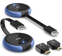 CHECARZHN--NO1-Émetteur Et Récepteur Hdmi Sans Fil, 4K/5G Hdmi Wireless Portée 164Ft/50M Récepteur Vidéo/Audio En Streaming Hd De Caméra/Pc/Portable/Ps5/Blu-Ray Vers Moniteur/Projecteur, Pr En Charge
