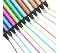 Checarzhn--No1-Ensemble De 12 Crayons De Couleur Métalliques, Crayons De Couleur Métalliques, Crayons De Couleur En Bois, Utilisés Pour Colorier, Dessiner, Esquisser, Créer Des Cartes De V?Ux (12 Cou