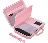 CHECARZHN--NO1-Etui De Transport Pour Imprimante Photo Compacte Canon Selphy Cp1500, Cassette D'Encre Couleur, Jeu De Papier, Chargeur Et Batterie, Sac Avec Bandoulière Amovible, Rose (Étui Seulement