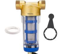 CHECARZHN--NO1-Ferdom Fd246. Pré-Filtre, Sédiments Spin-Down. 4 M3/H. Connexions 3/4"" Et 1"" (Dn20 / Dn25), Maille Inox 40-60 M, 90 Cm2, Réutilisable, Grattoir Intégré. Tête En Laiton, Corps Transpar