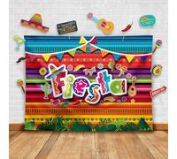 Checarzhn--No1-Fête Fiesta D'été Toile De Fond Et Accessoires De Studio. Cabine Photo D'habillage D'un Costume Mexicain, Fournitures De Fête D'anniversaire De Piscine Et Photomaton Décorations D'évén