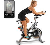 Checarzhn--No1-Fitness Mkt Jet Bike H9158rf - Vélo De Biking - Volant D'inertie 20 Kg - Transmission Courroie Poly-V - Gris Argenté